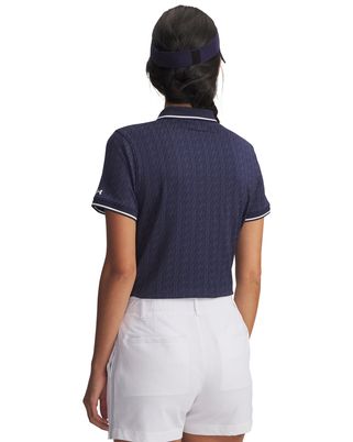 Polera manga corta Golf para mujer Drive Jacquard azul Under Armour