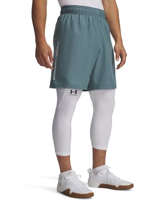 Short de entrenamiento para para hombre Tech Woven Wordmark Azul Under Armour