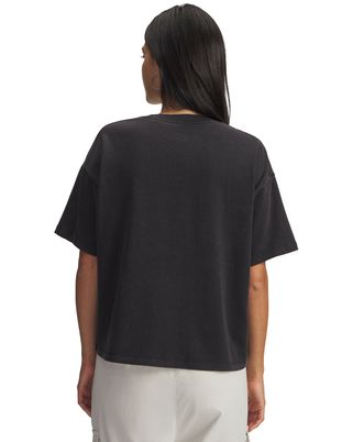 Polera manga corta Lifestyle para mujer UA Boxy Wash Heavyweight nego Under Armour