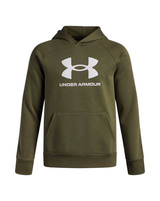Polerón Lifestyle para niño Rival Fleece Big Logo verde Under Armour