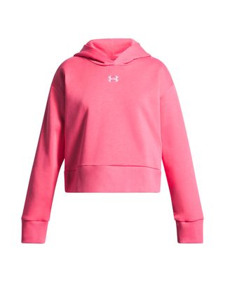 Polerón Lifestyle para niña Rival Fleece Crop rosado Under Armour