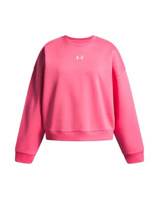 Polerón Lifestyle para niña Rival Fleece Oversized rosado Under Armour