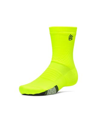 Calcetines Basketball Unisex Curry ArmourDry Playmaker Mid-Crew amarillo Under Armour