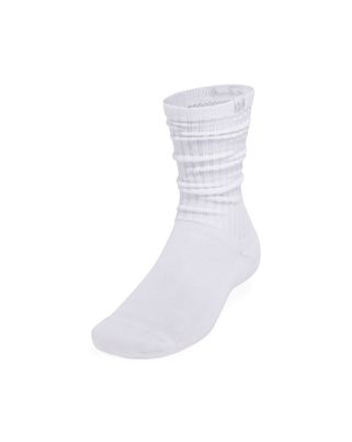 Calcetín unisex Under Armour sportstyle scrunch 2-pack crew blanco