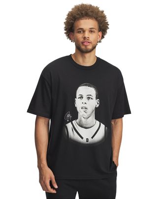 Polera manga corta Basketball para Hombre Curry Heavyweight Oversize Negro Under Armour