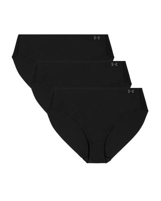 Paquete de 3 calzones para mujer Pure Stretch No Show Negro Under Armour