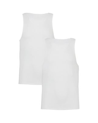 Camiseta sin manga de algodón para hombre negra 2-pack Under Armour