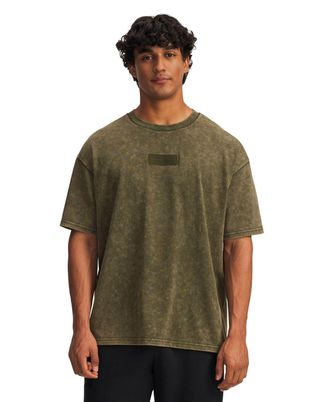 Polera manga corta heavyweight oversize Lifestyle para hombre Project Rock verde Under Armour
