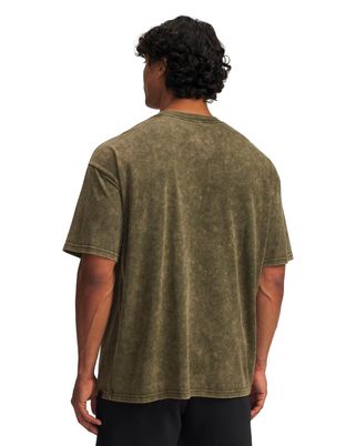Polera manga corta heavyweight oversize Lifestyle para hombre Project Rock verde Under Armour