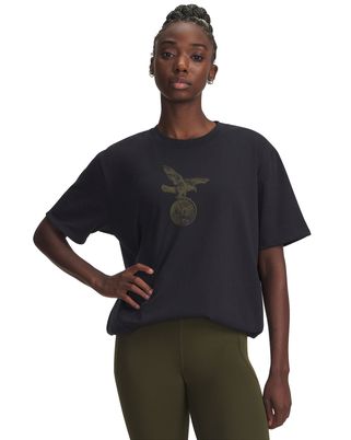 Polera manga corta de entrenamiento paea mujer Project Rock negra Under Armour