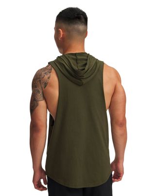 Polerón sin manga de entrenamiento para hombre Project Rock verde Under Armour