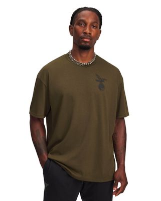 Polera manga corta de entrenamiento para hombre Project Rock verde Under Armour