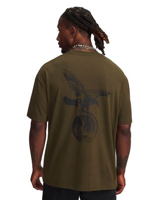 Polera manga corta de entrenamiento para hombre Project Rock verde Under Armour