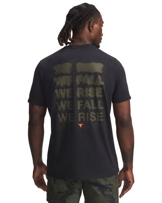 Polera manga corta de entrenamiento para hombre Project Rock negra Under Armour