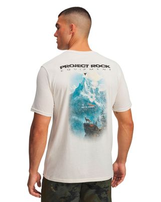 Polera manga corta de entrenamiento para hombre Project Rock café Under Armour