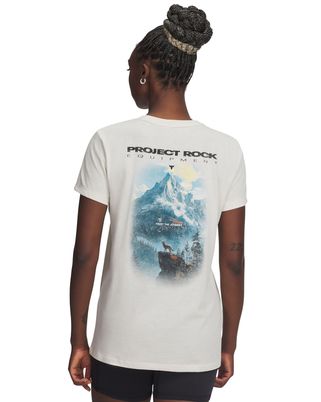 Polera manga corta de entrenamiento para mujer Project Rock café Under Armour